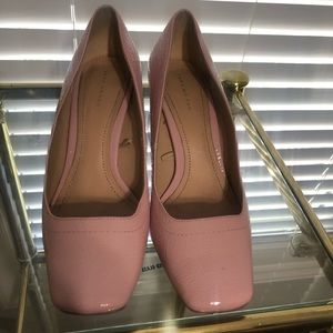 Pink Zara chunky heels